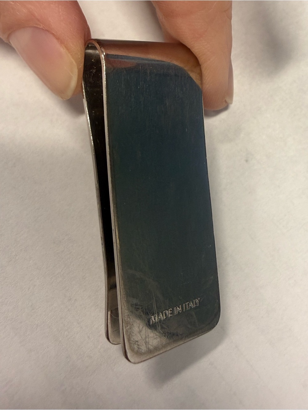 Prada Silver-tone Money Clip with Embossed Logo - Picture 5 of 6